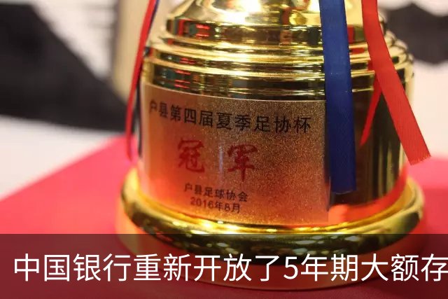 中国银行重新开放了5年期大额存单，20万起存，年化利率1.6%